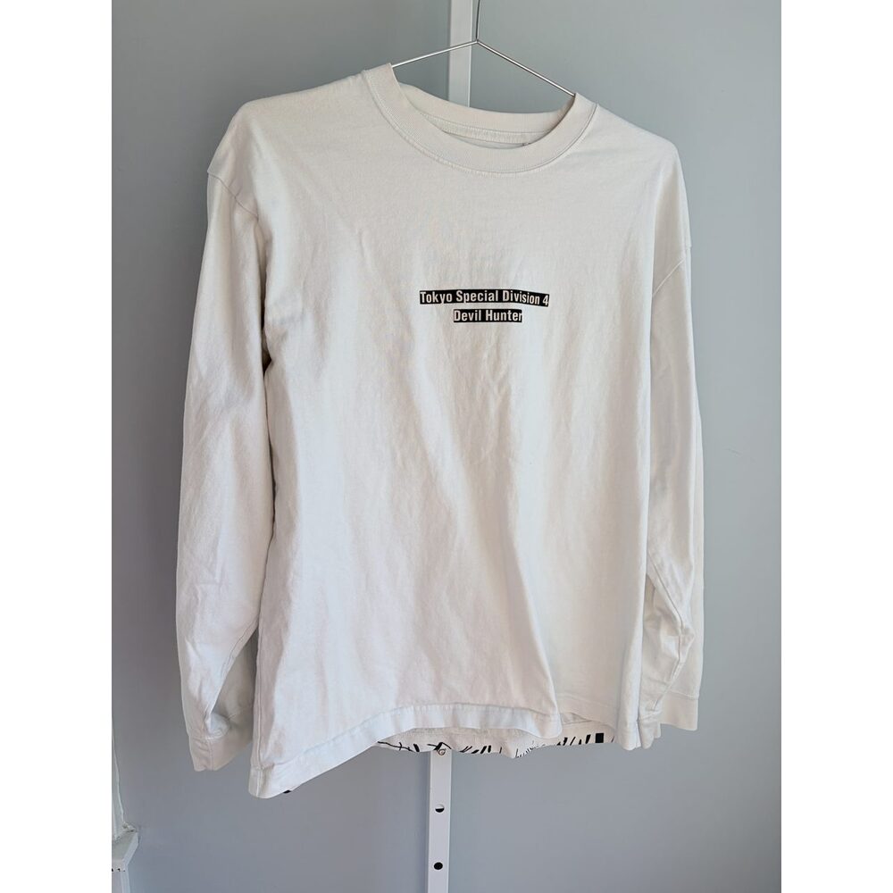 UNIQLO UT Chainsaw Man Chainsaw Devil Cream Long Sleeve Graphic Tee S